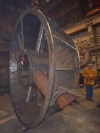 Boiler part. Boiler steel with hook for lagging. Dimensions 3mX0, 5mX0, 5m weight 3T